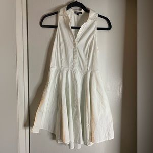 Express, White A-line dress with pockets